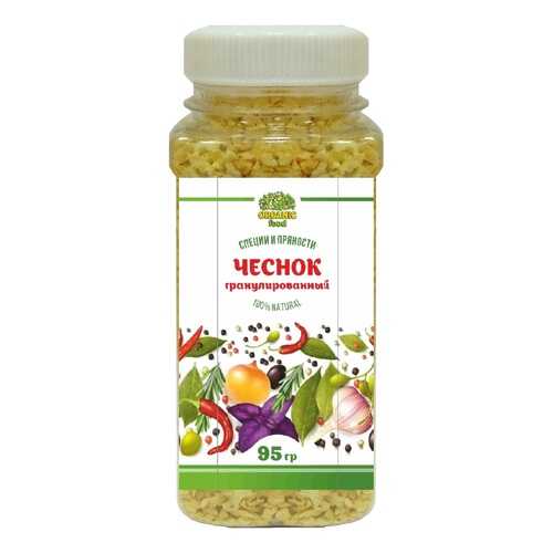 Чеснок сушеный Organic Food гранулированный 95 г в ТНК