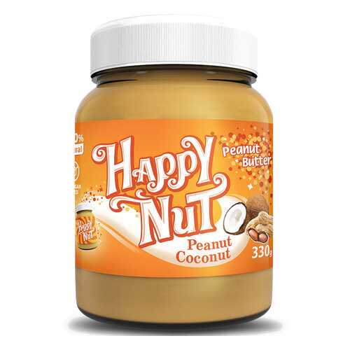 Арахисовая паста HAPPY NUT с кокосом 330 г в ТНК