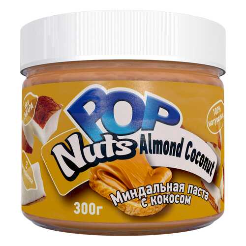 Миндальная паста POP Nuts Almond Coconut Миндальная паста с кокосом, 300 г в ТНК