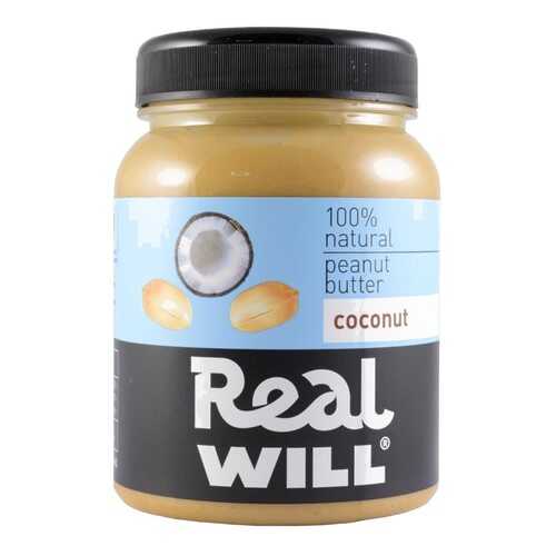 Паста арахисовая Real Will с кокосом 330 г в ТНК