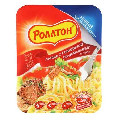 Лапша быстрого приготовления Роллтон с говядиной по-домашнему острая 90 г в ТНК
