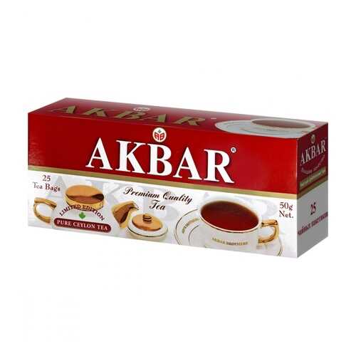 Чай Akbar Limited Edition черный 25 пакетиков в ТНК