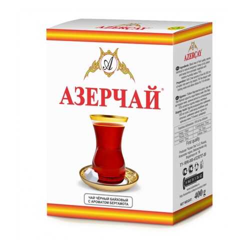Чай Азерчай чёрный байховый с ароматом бергамота, 400 гр в ТНК