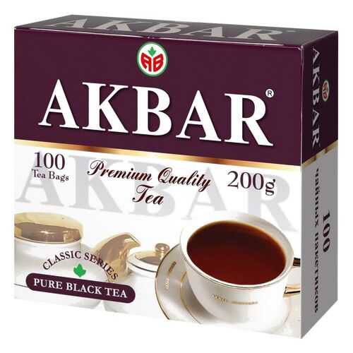 Чай черный Akbar цейлонский классический 100 пакетиков в ТНК