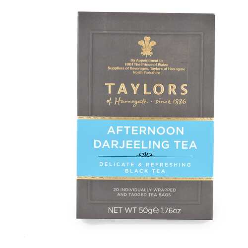 Чай черный «Дарджилинг-полдник», Taylors of Harrogate, 20х2.5 г, Великобритания в ТНК