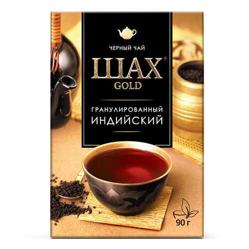 Чай черный листовой гранулированный Шах Gold Индийский 90 г в ТНК
