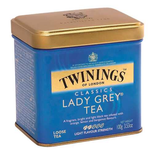 Чай черный Twinings чай леди грей с ароматом цитрусовых байховый среднелистовой 100 г в ТНК