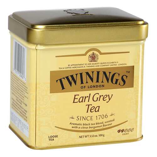 Чай черный Twinings эрл грэй байховый среднелистовой с ароматом бергамота 100 г в ТНК