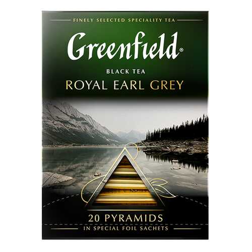Чай черный в пирамидках Greenfield Royal Earl Grey 20 пакетиков в ТНК