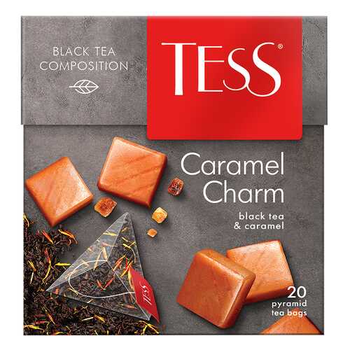 Чай черный в пирамидках Tess Caramel Charm 20 пакетиков в ТНК