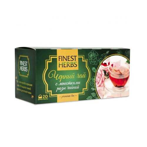 Чай Finest Herbs Чёрный чай с лепестками розы чайной, чёрный, 30 гр в ТНК