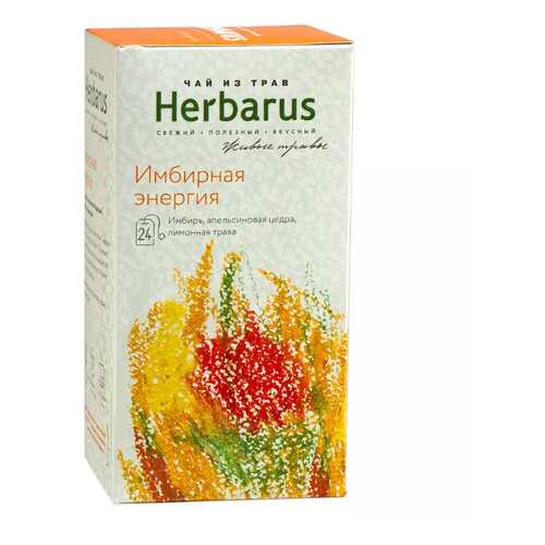 Чай из трав Herbarus пакетированный имбирная энергия 24 пакетиков в ТНК