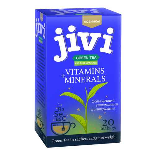 Чай Jivi Green tea Fresh Chamomile, зеленый с добавками, 20 пакетиков в ТНК