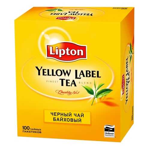 Чай Lipton черный байховый 100 пакетиков 200 г в ТНК