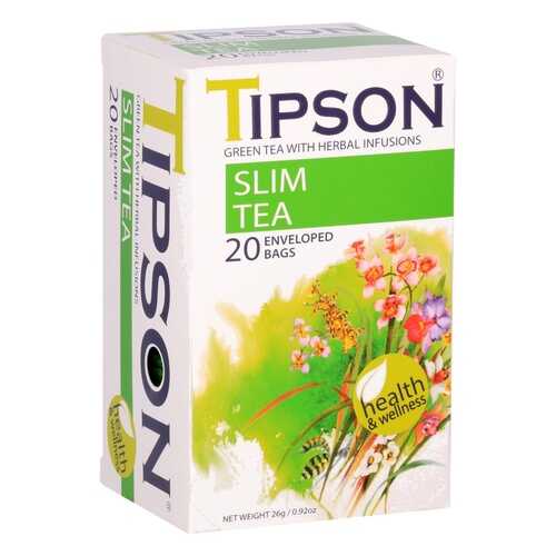 Чай Tipson Slim tea, зеленый с добавками, 20 пакетиков в ТНК
