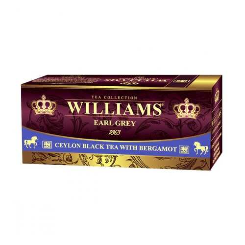 Чай Williams Rich Bergamot черный с добавками 25 пакетиков в ТНК