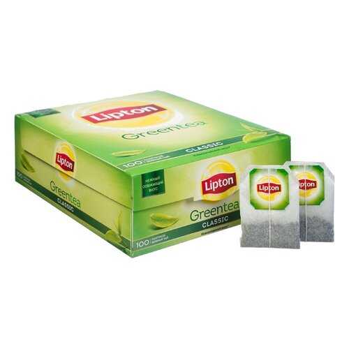 Чай зеленый Lipton green tea classic 100 пакетиков в ТНК