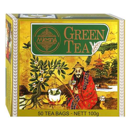 Чай зеленый Mlesna Green Tea, 50 пак*2г Шри-Ланка в ТНК