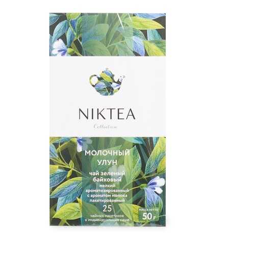 Чай зеленый NikTea молочный улун байховый мелкий ароматизированный 25 пакетиков в ТНК