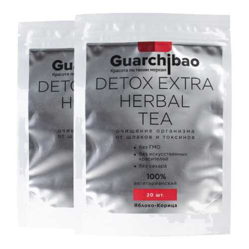 GUARCHIBAO DETOX EXTRA HERBAL TEA набор из 2 упаковок чая для детокса Яблоко-Корица в ТНК