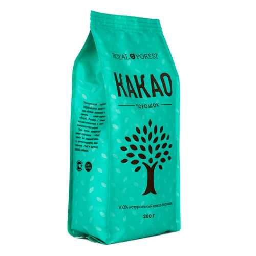 Какао порошок Royal Forest натуральный 200 г в ТНК