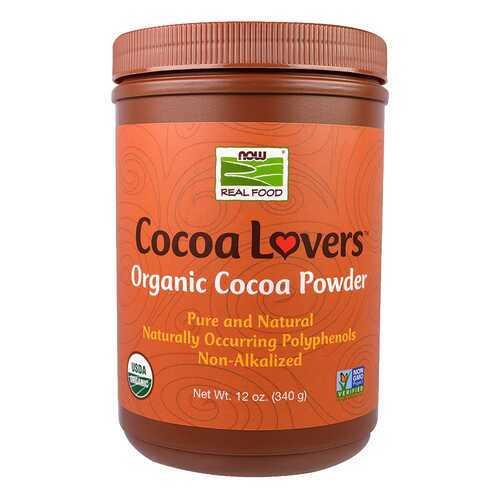 Порошок NOW Organic Cocoa Powder какао 340 г в ТНК