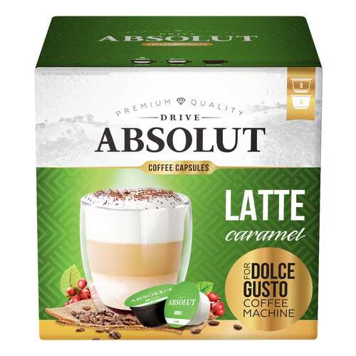 Кофе Absolut Drive Latte Caramel в капсулах для кофемашины Dolce Gusto 16 капсул в ТНК