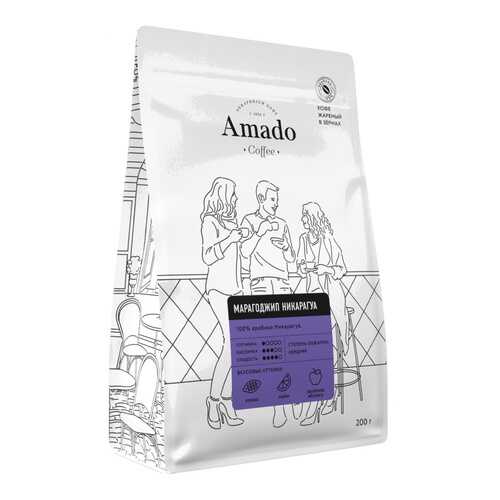 Кофе Amado Марагоджип Никарагуа, в зернах, 200 гр в ТНК