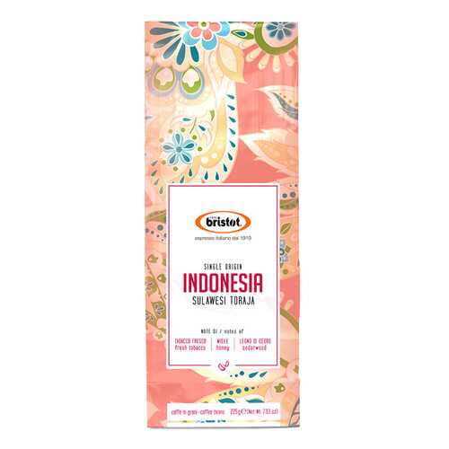 Кофе Bristot Indonesia Toraja в зернах 225 г в ТНК