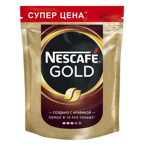 Кофе растворимый Nescafe gold пакет 40 г в ТНК