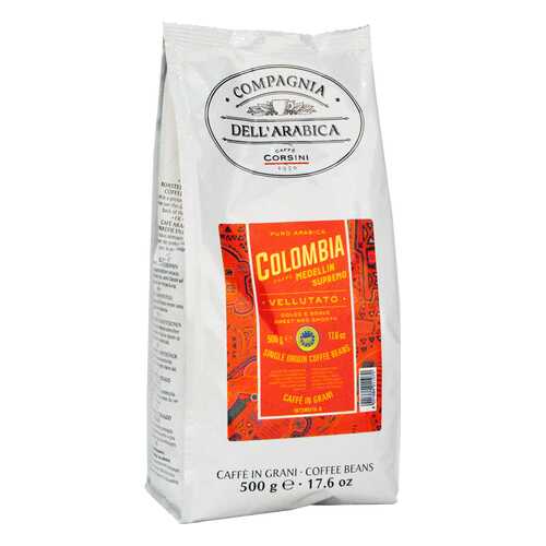 Кофе в зернах Compagnia DellArabica puro arabica Colombia medellin supremo 500 г в ТНК