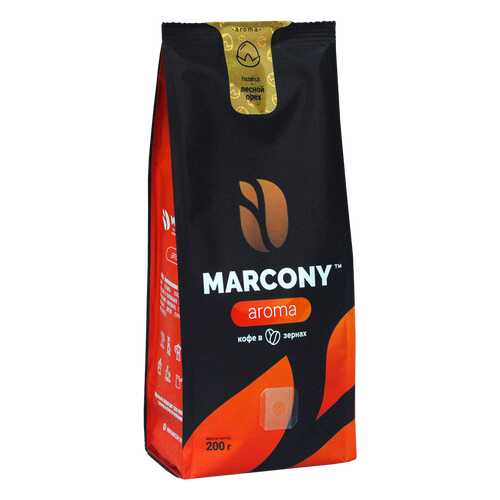 Кофе в зернах Marcony Aroma со вкусом лесного ореха 200г в ТНК