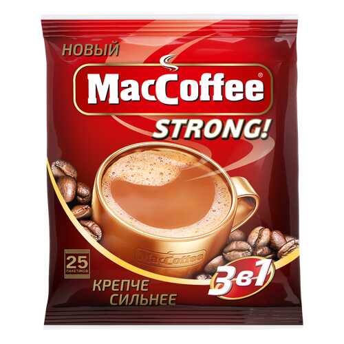 Напиток кофейный растворимый т.з. MacCoffee (3 в 1) Strong, м/уп 16г*25*20 блок в ТНК