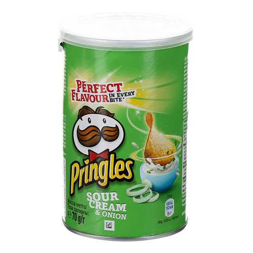 Чипсы картофельные Pringles со вкусом сметаны и лука 70 г в ТНК