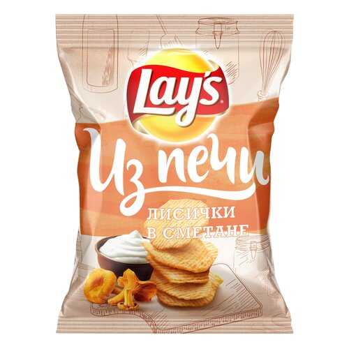 Картофельные чипсы Lays из печи лисички в сметане 85 г в ТНК