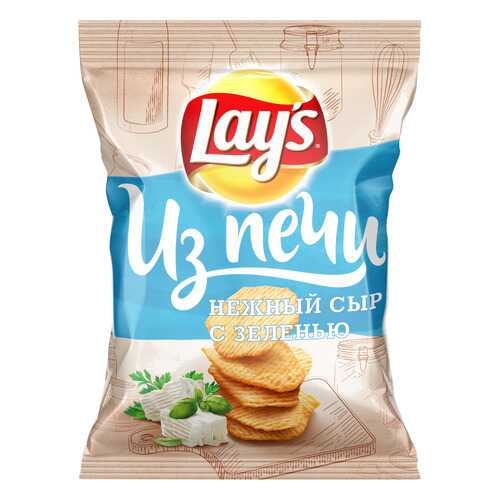 Картофельные чипсы Lays из печи сливочный сыр с зеленью 85 г в ТНК