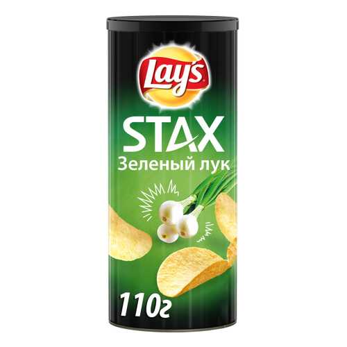 Картофельные чипсы Lays stax зеленый лук 110 г в ТНК