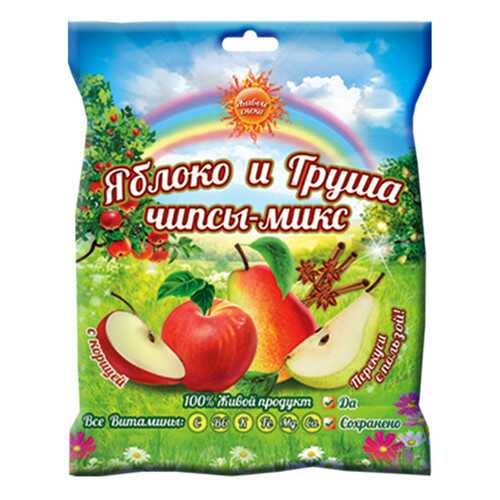 Чипсы-микс Живые снеки яблоко и груша с корицей 25 г в ТНК