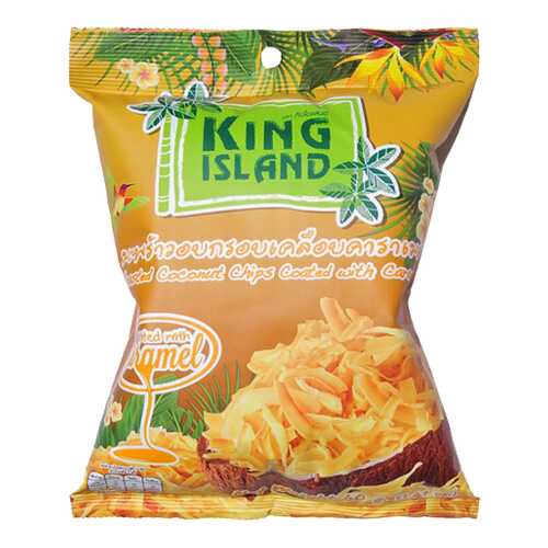 Кокосовые чипсы King Island с карамелью 40 г в ТНК