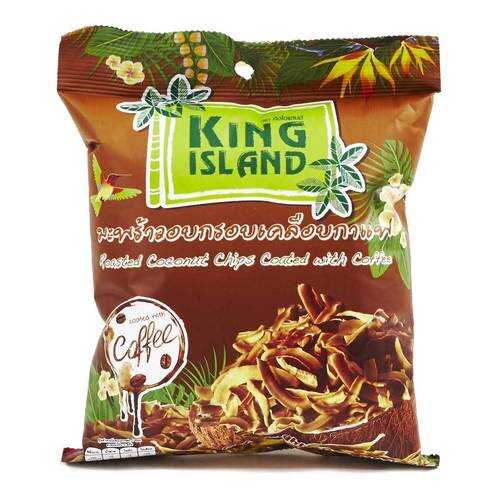 Кокосовые чипсы King Island в кофейной глазури 40 г в ТНК