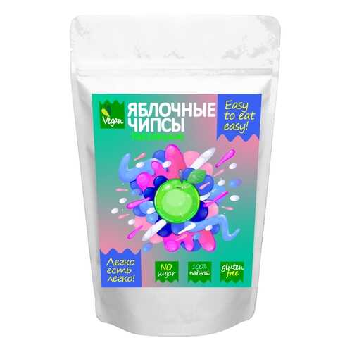 Натуральные фруктовые яблочные чипсы Easy to eat easy кисленькие 30 г в ТНК