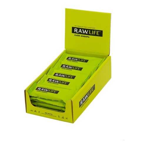 Орехово-фруктовый батончик R.A.W. LIFE «Лайм-Имбирь» (20 шт. в уп.) в ТНК