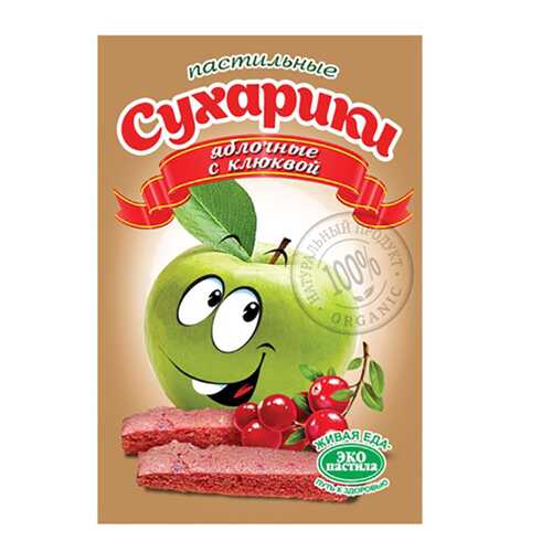 Пастильные сухарики Эко пастила яблочные с клюквой в ТНК