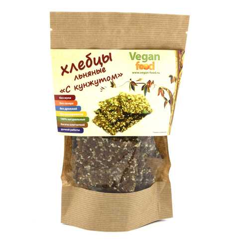 Хлебцы льняные Vegan-food с кунжутом 100 г в ТНК