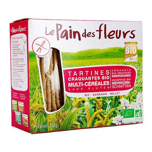 Хлебцы Pain des fleurs без глютена мультизлаковые 150 г в ТНК