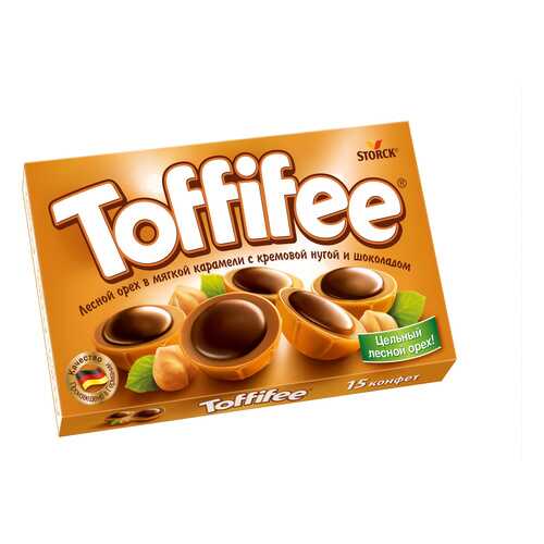 Конфеты toffifee Storck лесной орех в мягкой карамели с кремовой нугой и шоколадом 125 г в ТНК