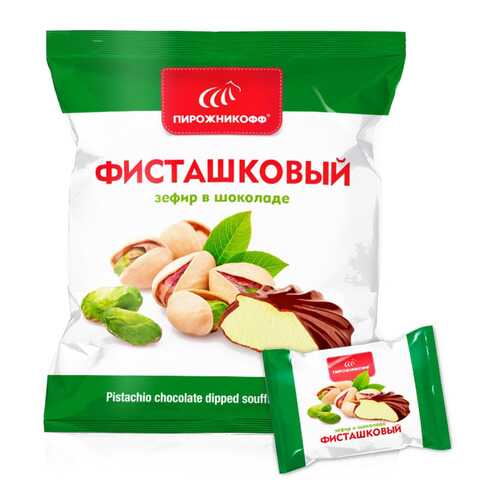 Зефир Пирожникофф в шоколаде фисташковый в ТНК