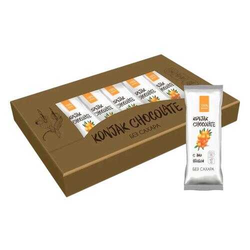 Шоколад без сахара KONJAK CHOCOLATE Облепиховый, кор. 10 шт. в ТНК