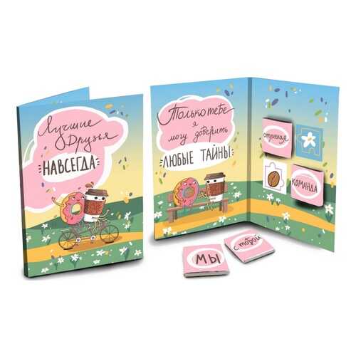 Шоколад Chokocat Лучшие друзья, молочный, открытка, 20 гр в ТНК