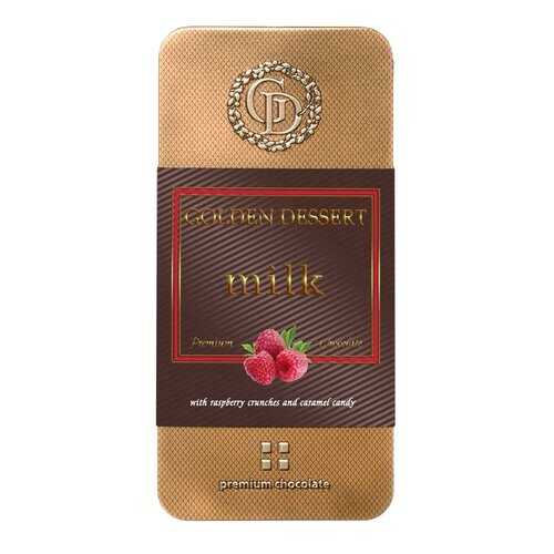 Шоколад Golden Dessert Milk молочный с кранчами малины и леденовой карамелью 100 г в ТНК